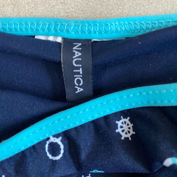 Nautica Navy Bikini with Aqua Accents - Picture 2 of 5